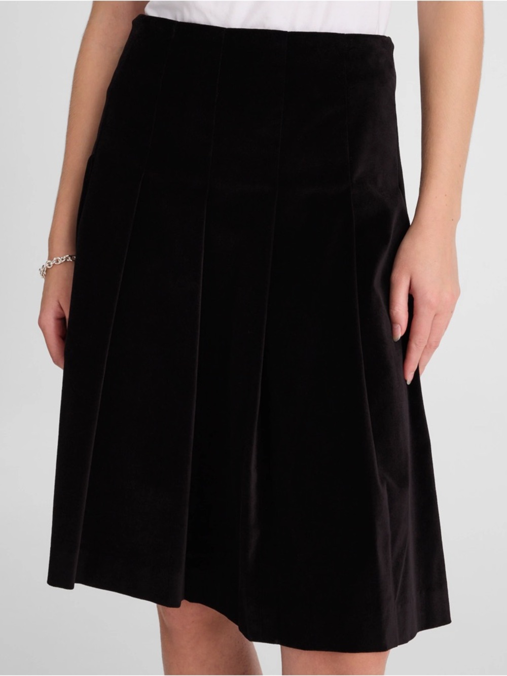 $148 msrp NWOT Madewell Black A-Line Velvet Skirt size 2